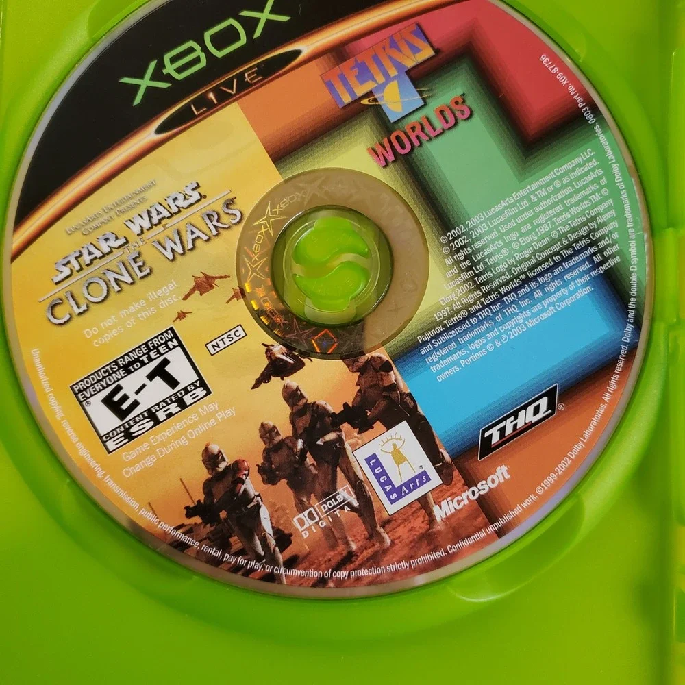 Star Wars The Clone Wars Tetris Worlds Xbox Original Combo Disc Limited Edition